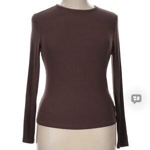 nuuds Brown Slinky Rib Long Sleeve Shirt